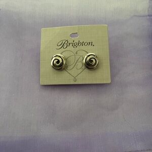 NWT Brighton Vertigo Silver Swirl Post Earrings
